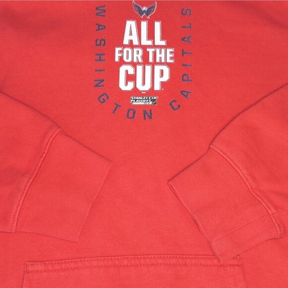 Washington Capitals Hoodie Pullover Sweatshirt Stanley Cup Fanatics Kids Youth M - Picture 4 of 5